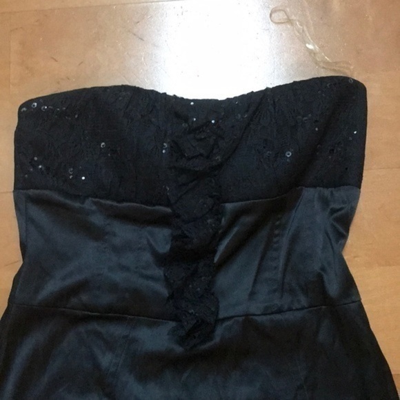 Black Strapless Mini Dress Sz Small 5 by Wishes - Picture 2 of 5